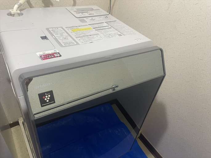 【乾かない】シャープ製ドラム式洗濯機ES-W111 | 練馬区での分解掃除事例