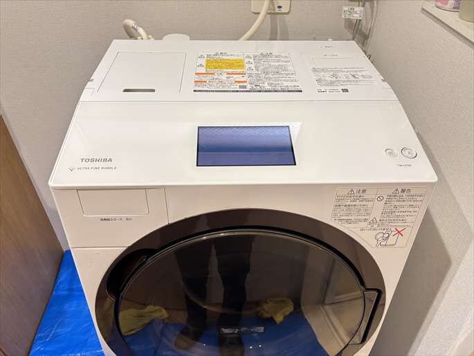 洗濯物にカスがつく！板橋区でのドラム式洗濯機(東芝TW-127X8)分解掃除事例