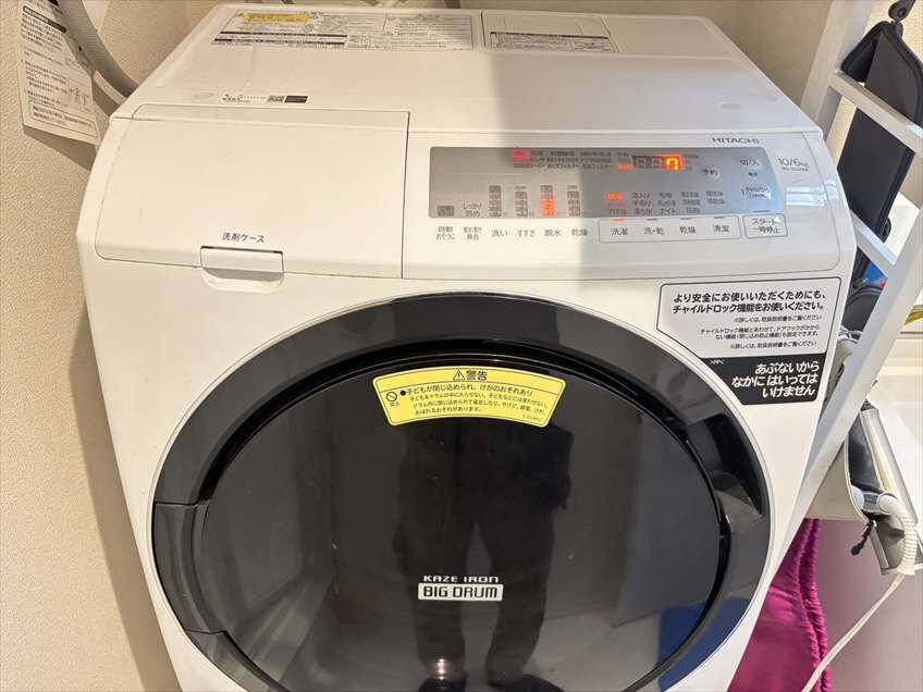 乾燥フィルターエラーが消えない！豊島区でのドラム式洗濯機(日立BD-SG100F)の分解掃除事例