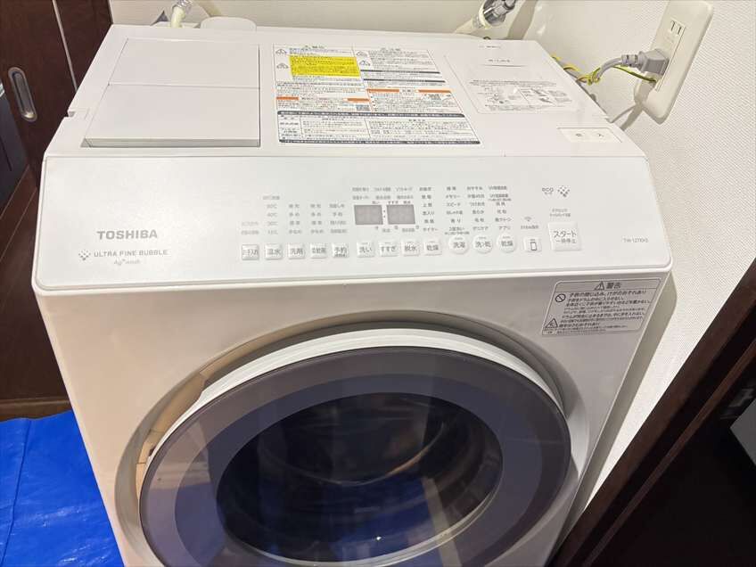 「年に１度の定期清掃」墨田区でのドラム式洗濯機(東芝TW-127XH3)分解掃除事例