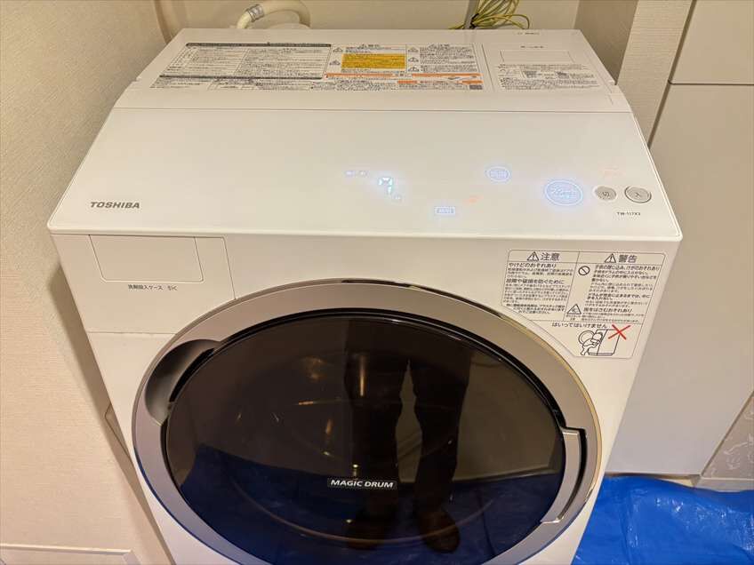 【ワカメがつく】品川区でのドラム式洗濯機(東芝TW-117X3)分解掃除事例